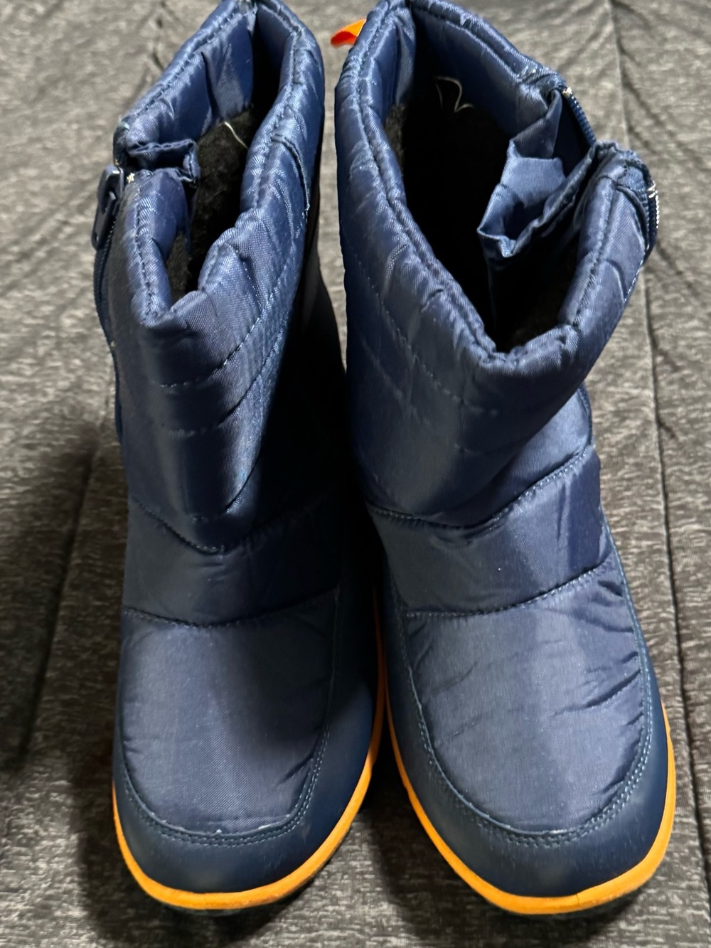 Kids south pole Navy Winter Boots with Orange Trim, size 3